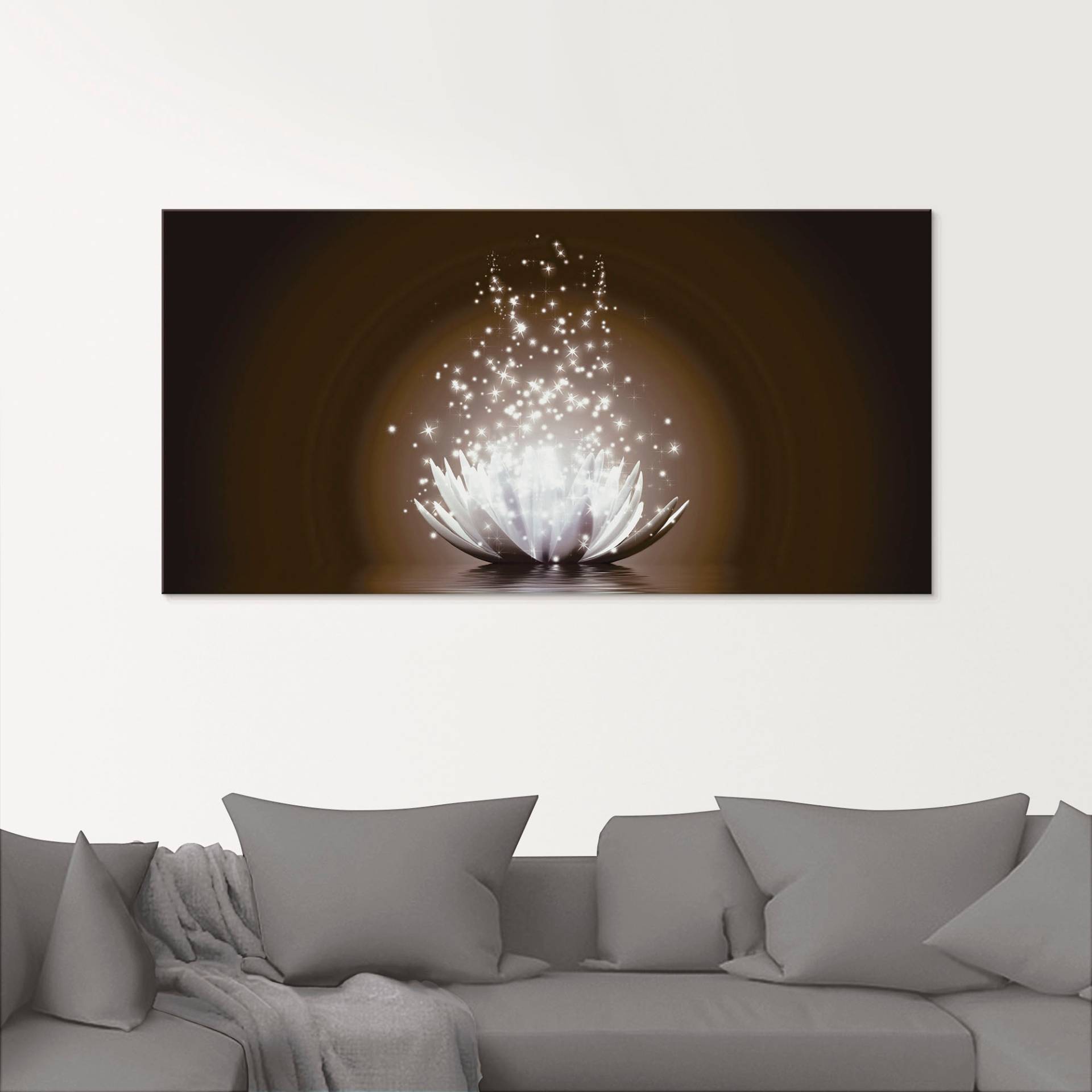 Artland Glasbild »Magie der Lotus-Blume«, Blumen, (1 St.) von Artland