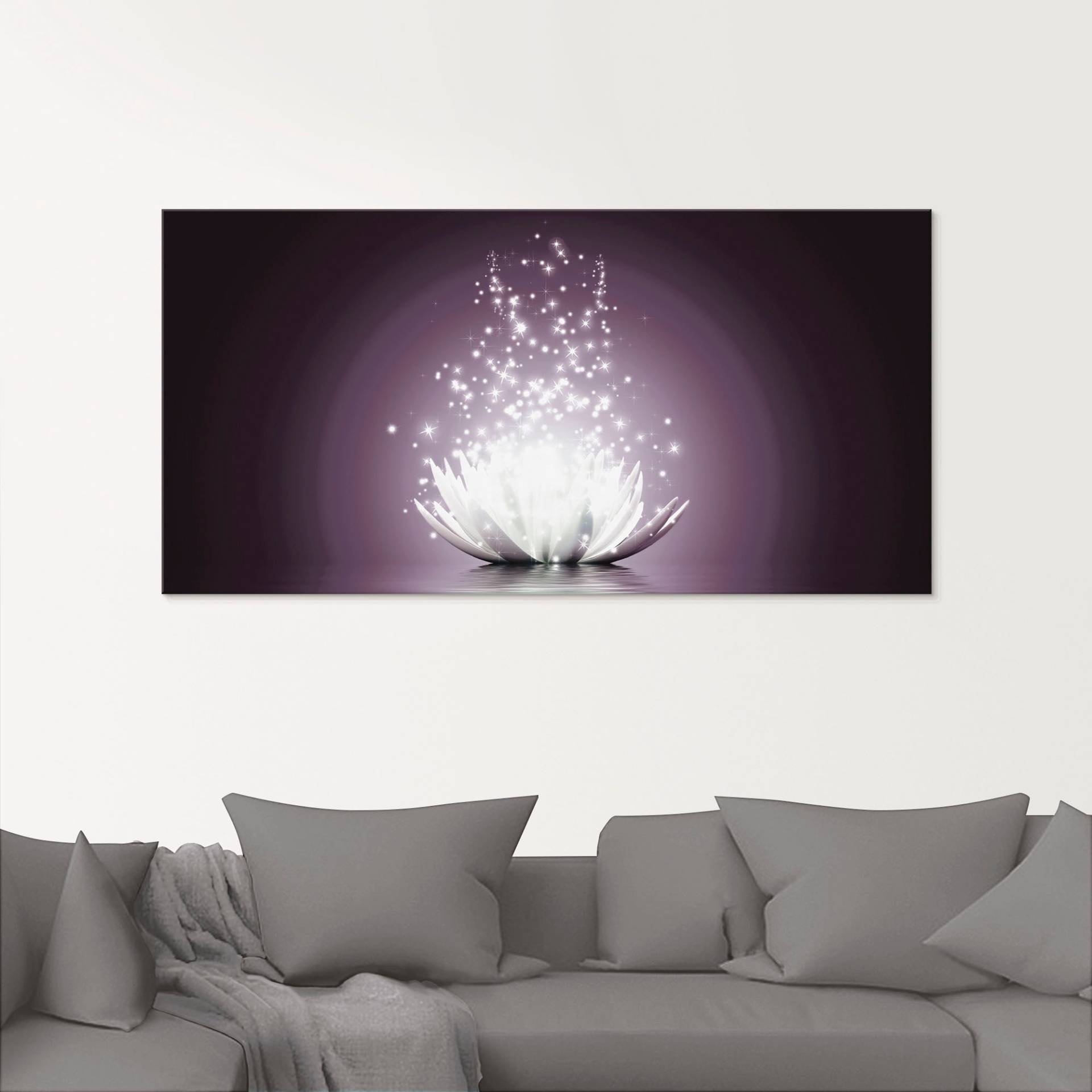 Artland Glasbild »Magie der Lotus-Blume«, Blumen, (1 St.) von Artland