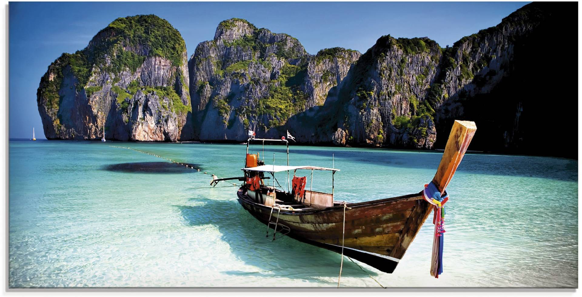 Artland Glasbild »Maya Bay, Koh Phi Phi Leh, Thailand«, Boote & Schiffe, (1 St.) von Artland