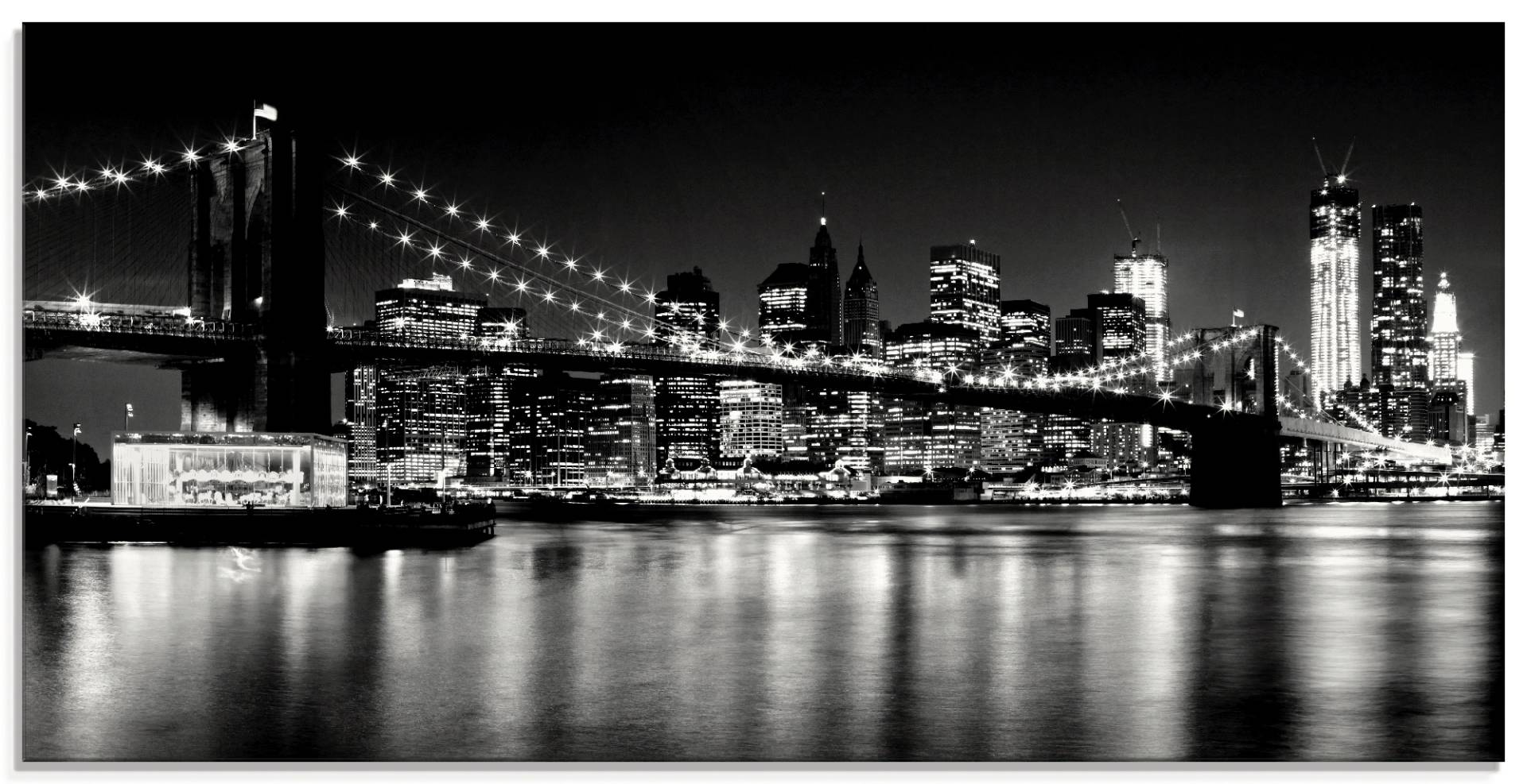 Artland Glasbild »Nächtliche Skyline Manhattan I«, Amerika, (1 St.) von Artland