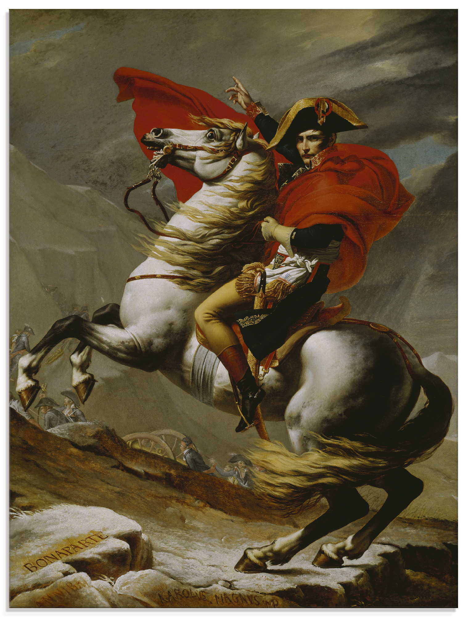 Artland Glasbild »Napoleon bei der Überquerung der Alpen.«, Menschen, (1 St.) von Artland