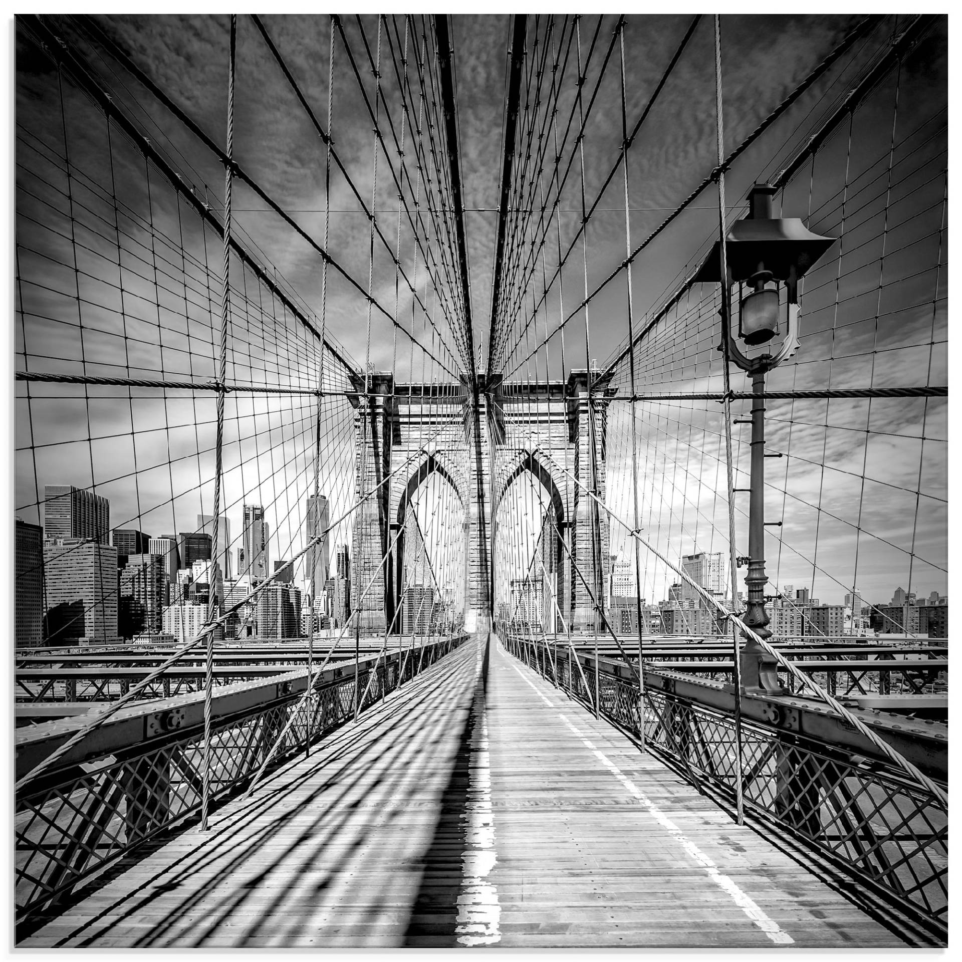 Artland Glasbild »New York City Brooklyn Bridge«, Amerika, (1 St.) von Artland