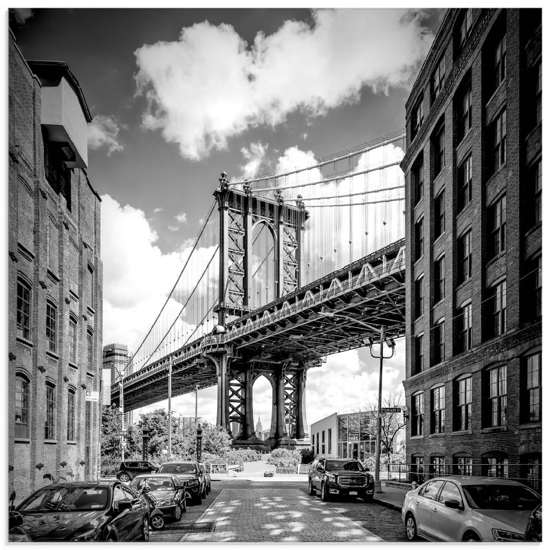 Artland Glasbild »New York City Manhattan Bridge I«, Amerika, (1 St.) von Artland