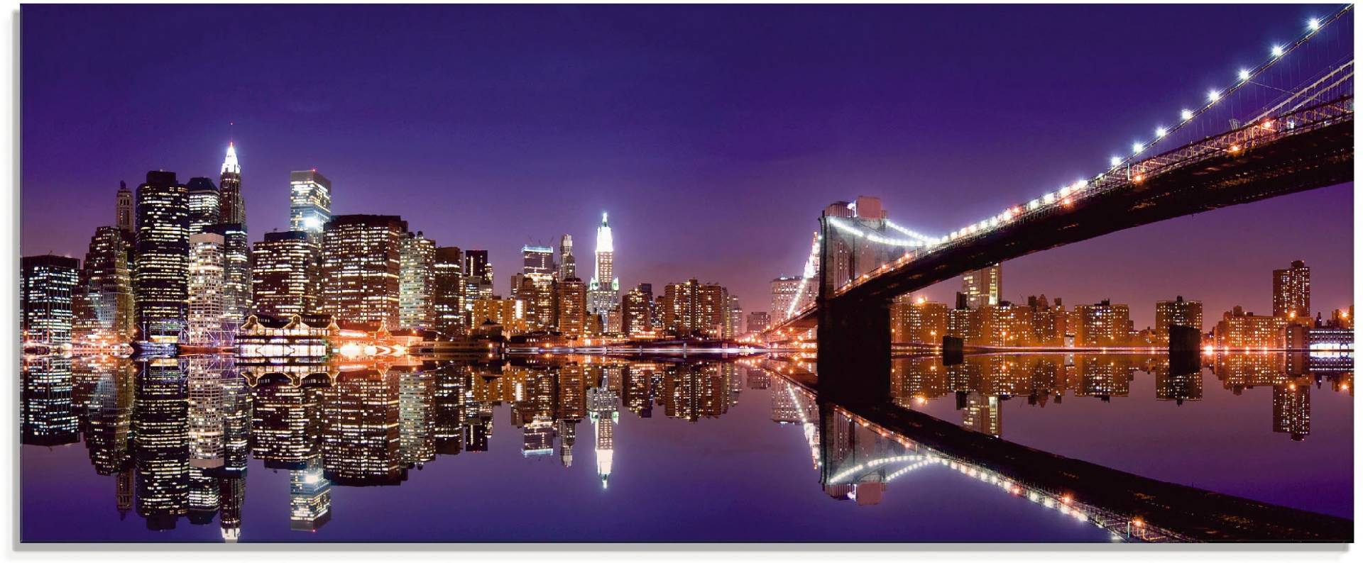 Artland Glasbild »New York Skyline«, Amerika, (1 St.) von Artland