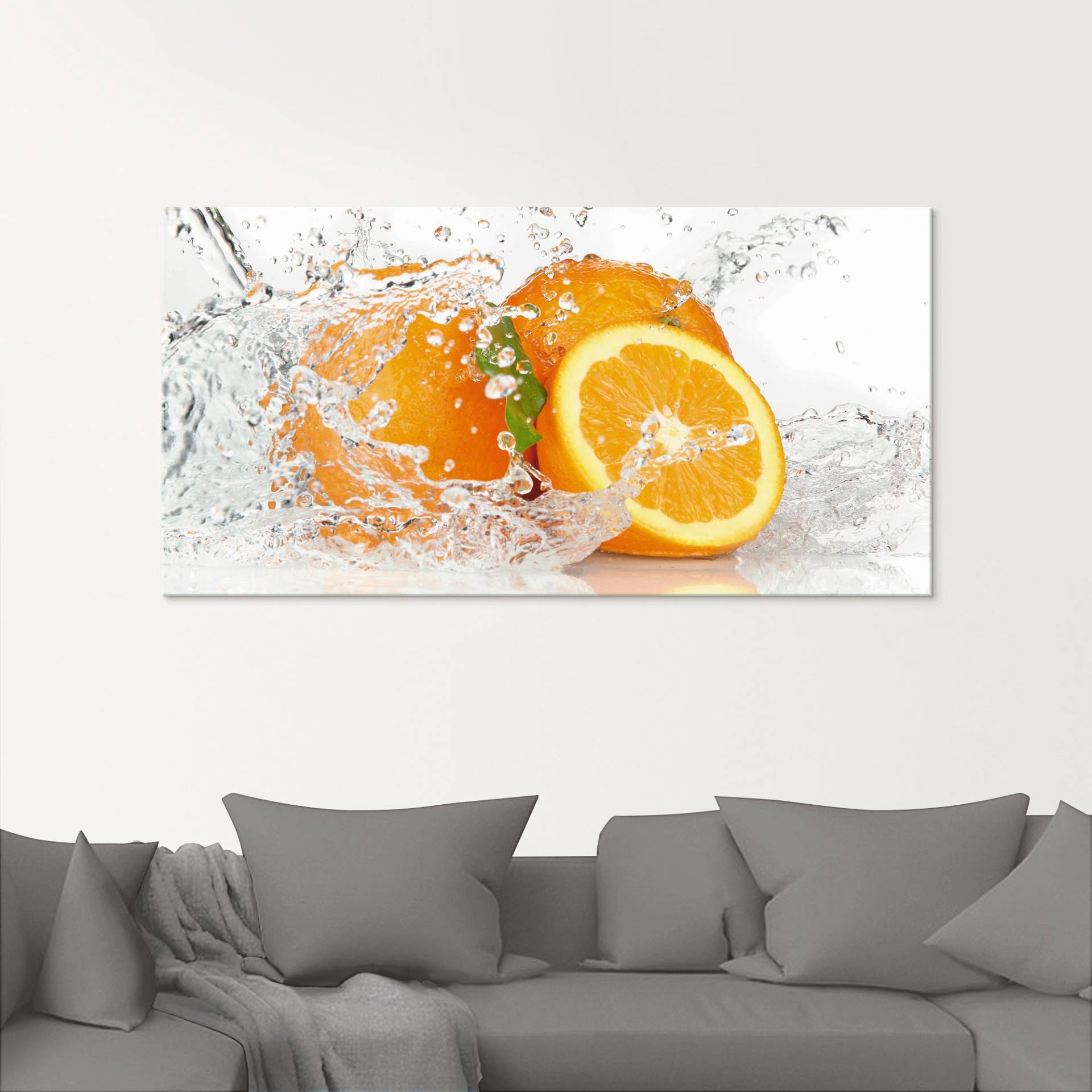 Artland Glasbild »Orange mit Spritzwasser«, Süssspeisen, (1 St.), in verschiedenen Grössen Artland Glasbild »Orange mit Spritzwasser«, Süssspeisen, (1 St.), in verschiedenen Grössen von Artland