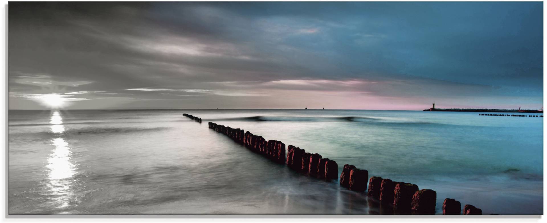 Artland Glasbild »Ostsee mit schönem Sonnenaufgang«, Gewässer, (1 St.) von Artland