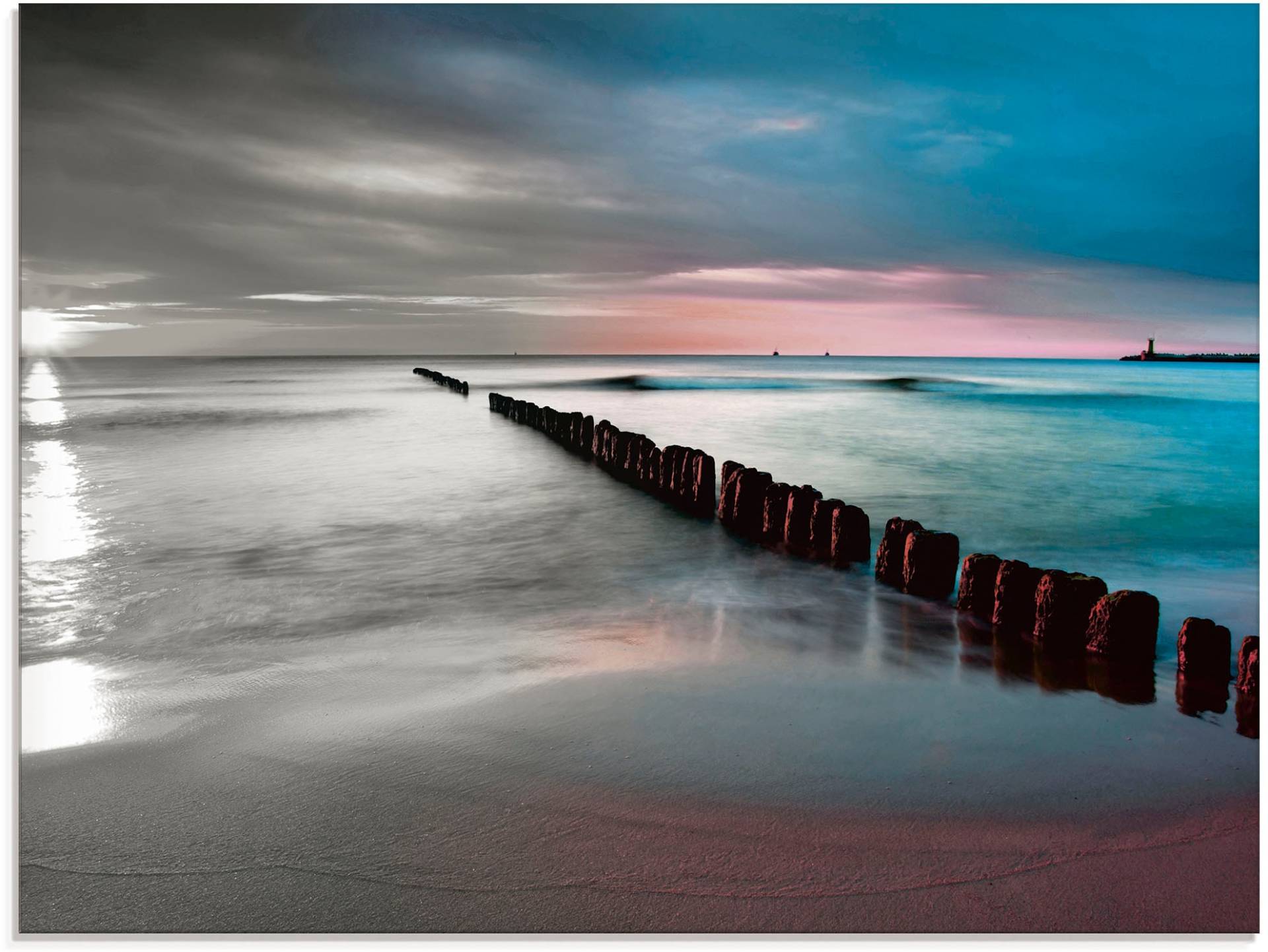 Artland Glasbild »Ostsee mit schönem Sonnenaufgang«, Gewässer, (1 St.) von Artland