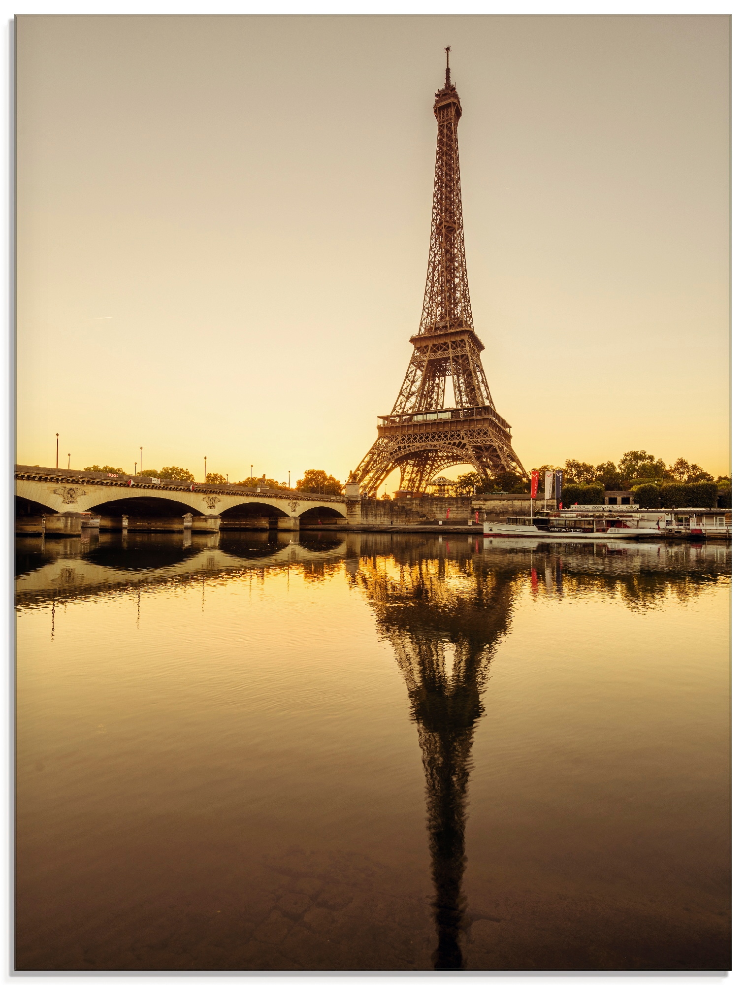 Artland Glasbild »Paris Eiffelturm V«, Gebäude, (1 St.) von Artland