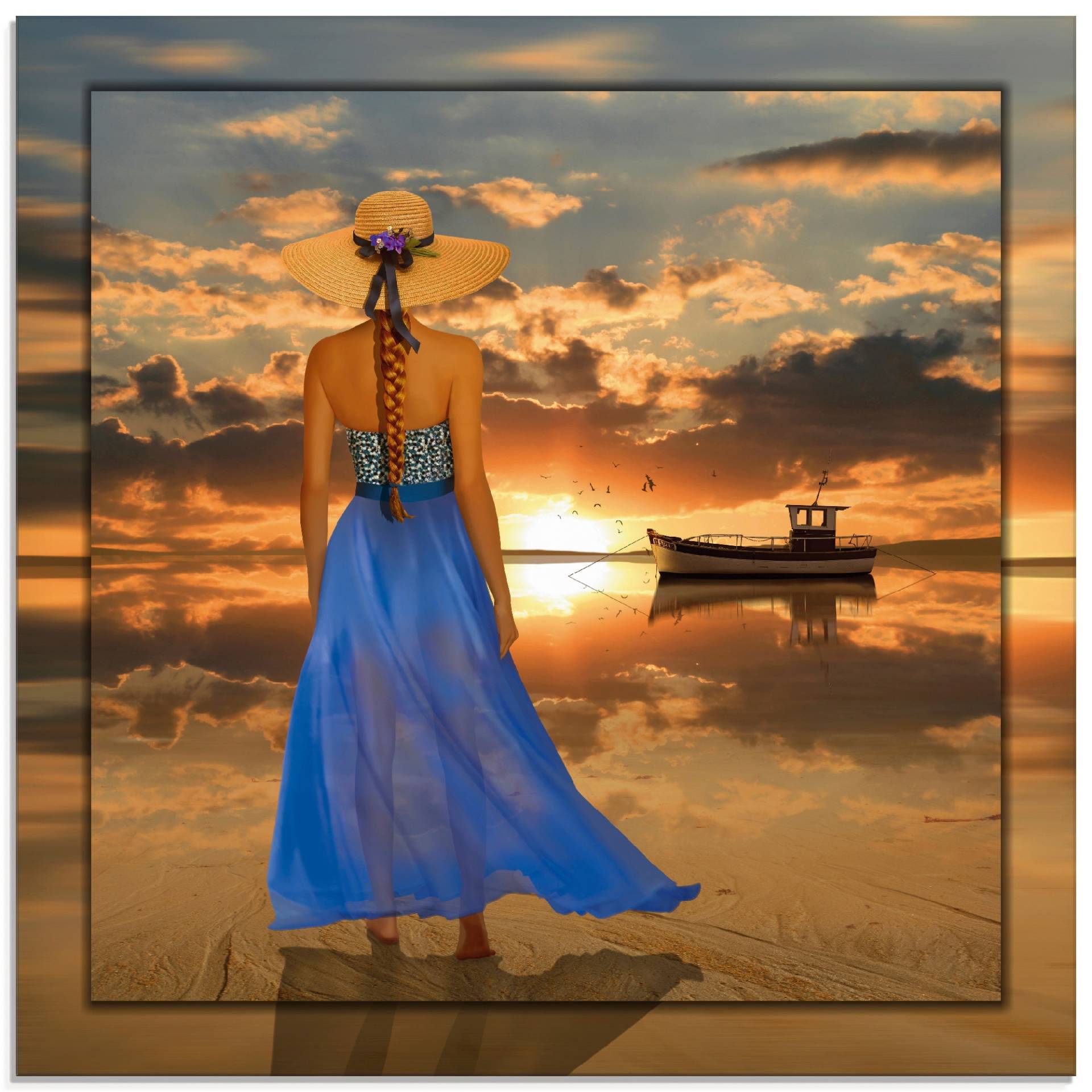 Artland Glasbild »Sommergefühle«, Frau, (1 St.) von Artland