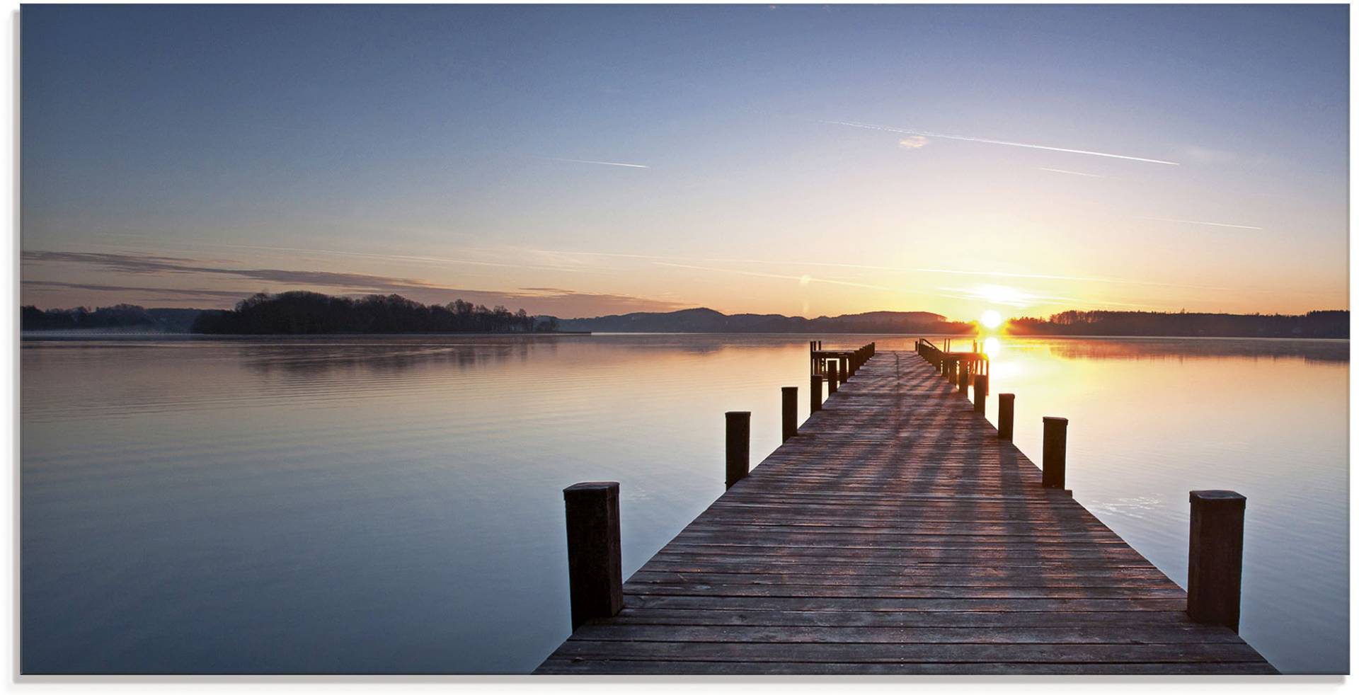 Artland Glasbild »Sonnenstrahlen - Sonnenuntergang«, Gewässer, (1 St.) von Artland