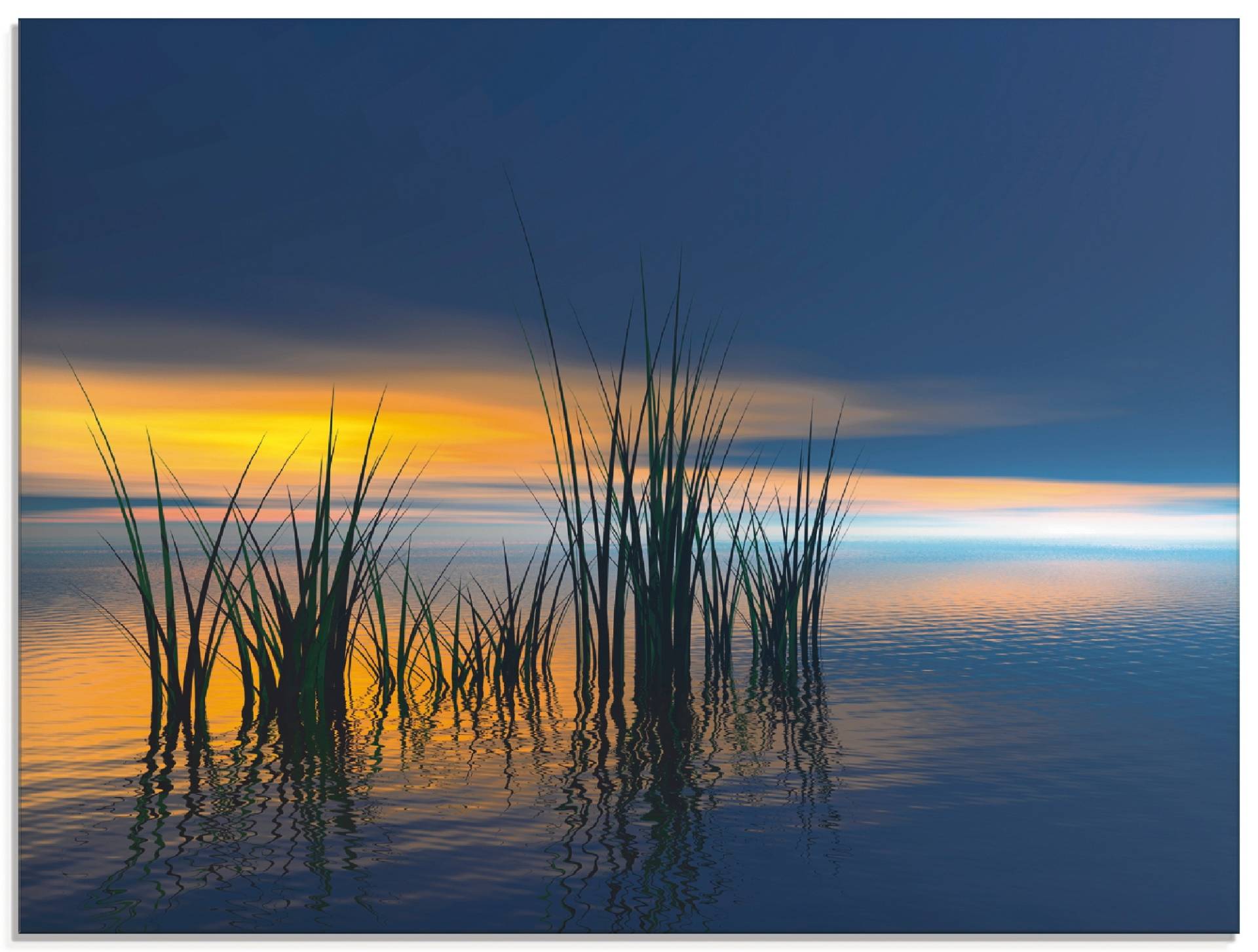 Artland Glasbild »Sonnenuntergang III«, Gewässer, (1 St.) von Artland