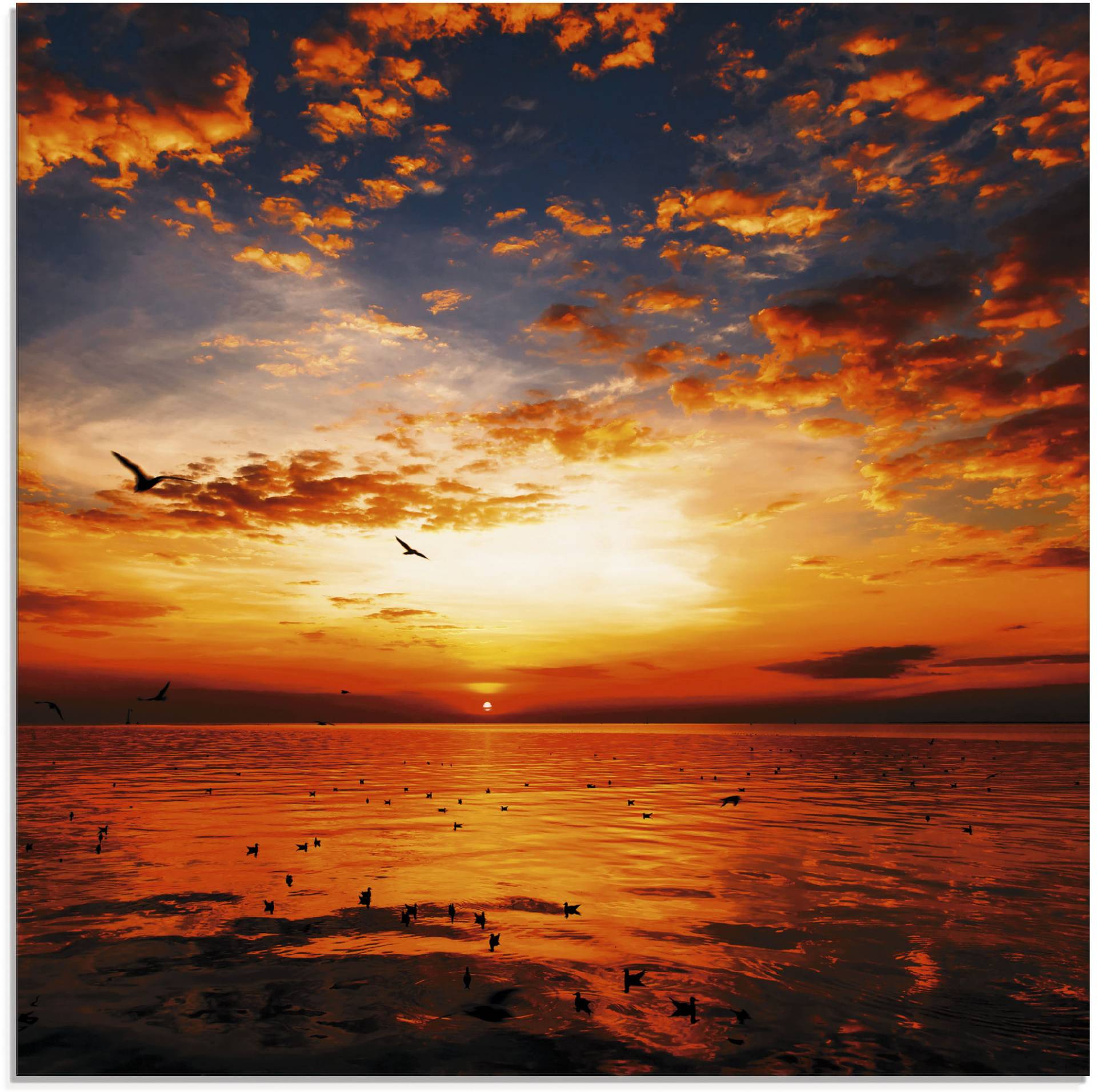 Artland Glasbild »Sonnenuntergang am Strand«, Sonnenaufgang & -untergang, (1 St.), in verschiedenen Grössen von Artland