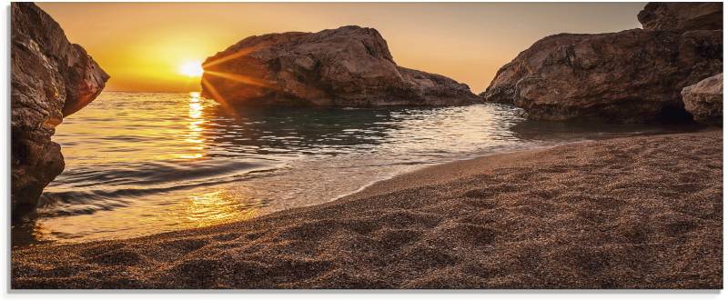 Artland Glasbild »Sonnenuntergang und Strand«, Strand, (1 St.), in verschiedenen Grössen von Artland
