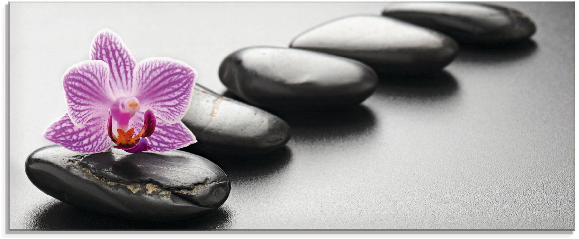 Artland Glasbild »Spa-Konzept mit Zen Steinen und Orchidee«, Zen, (1 St.) von Artland