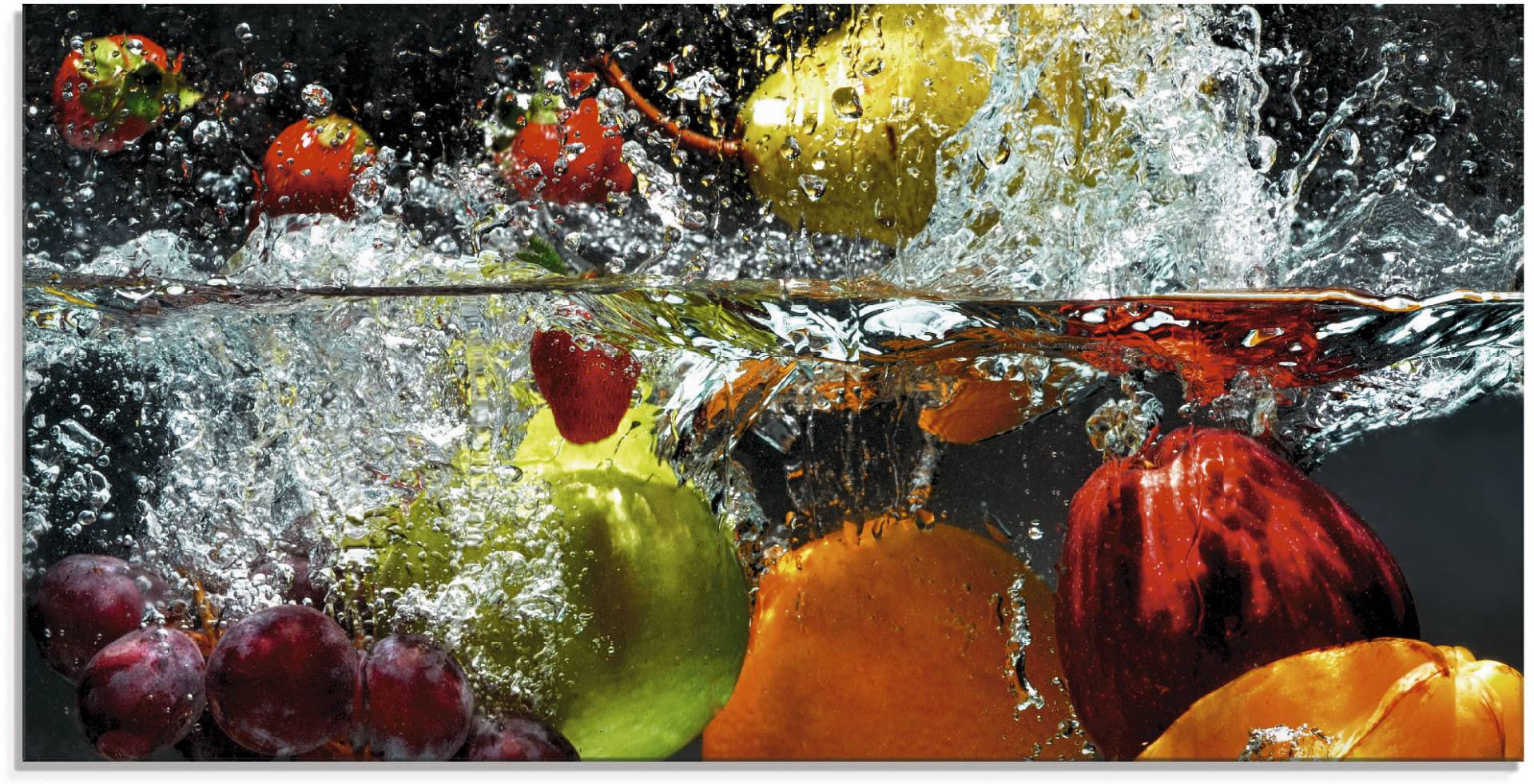 Artland Glasbild »Spritzendes Obst auf dem Wasser«, Lebensmittel, (1 St.) von Artland