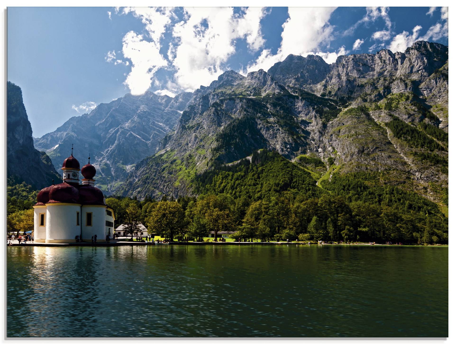 Artland Glasbild »St. Bartholomä Königssee I«, Berge, (1 St.) von Artland