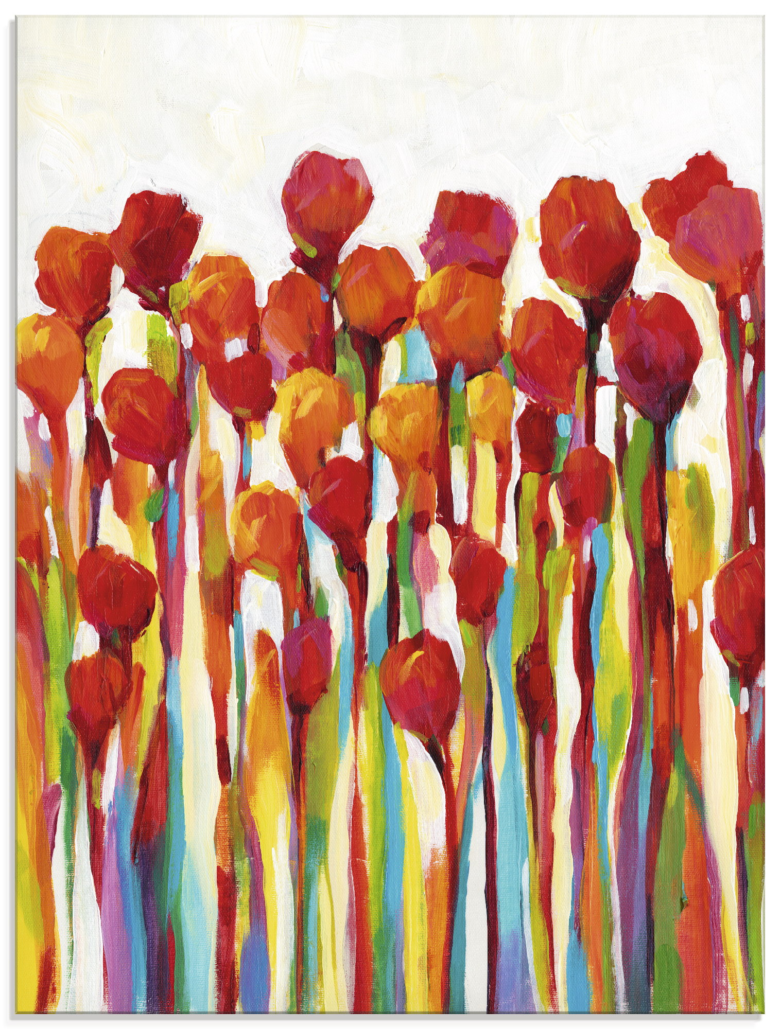 Artland Glasbild »Strotzen mit Farben I«, Blumenwiese, (1 St.) von Artland