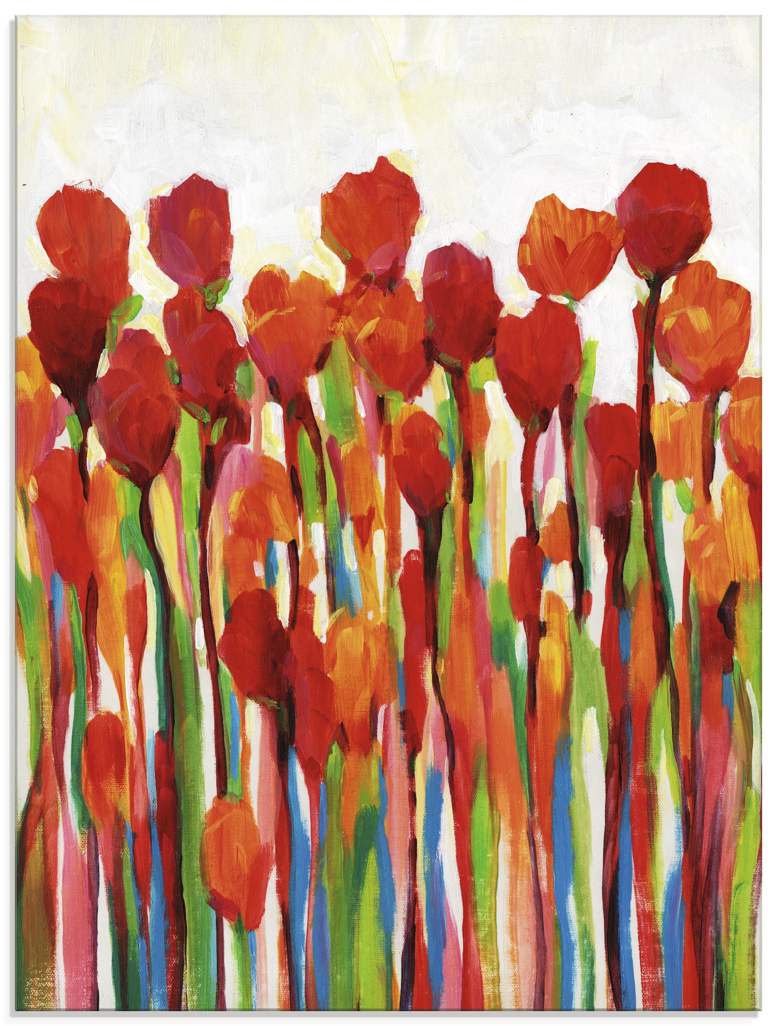 Artland Glasbild »Strotzen mit Farben II«, Blumenwiese, (1 St.) von Artland