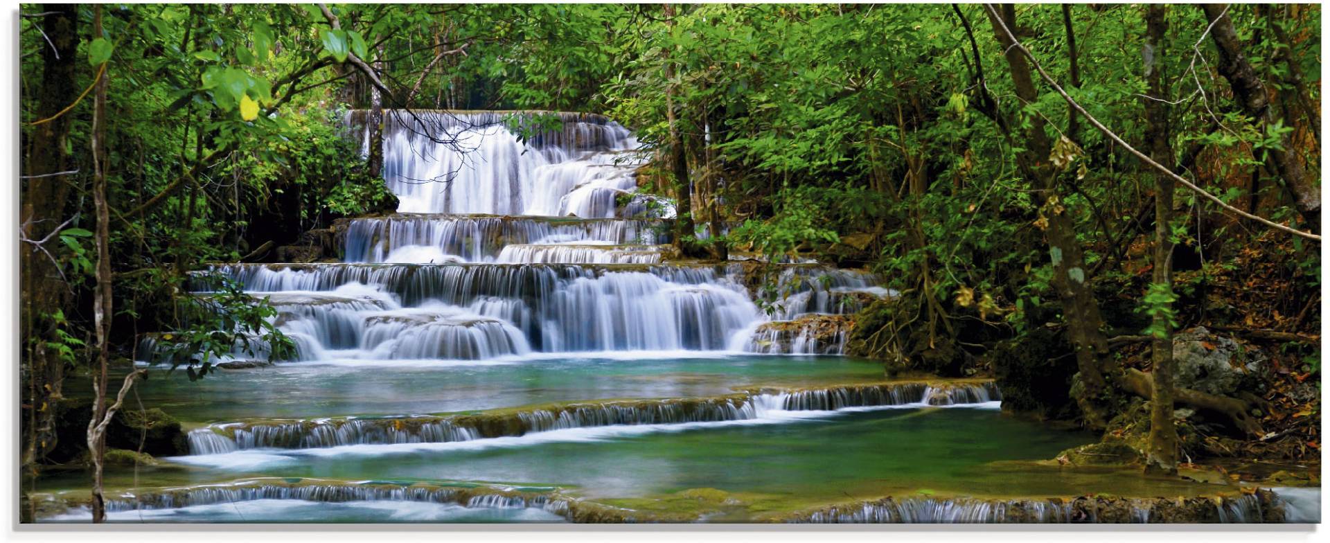 Artland Glasbild »Tiefen Wald Wasserfall«, Gewässer, (1 St.) von Artland