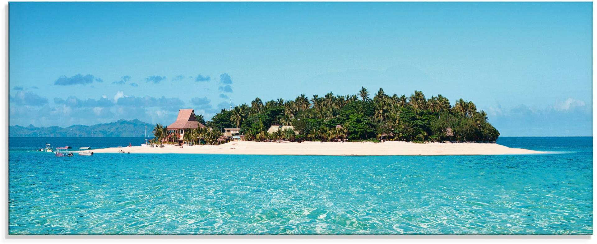 Artland Glasbild »Verblüffende Fiji Insel und klares Meer«, Gewässer, (1 St.), in verschiedenen Grössen von Artland