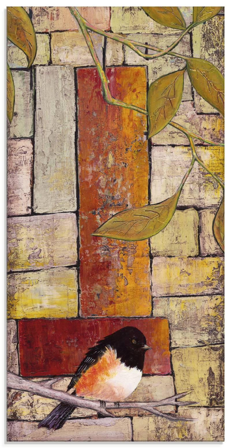 Artland Glasbild »Vogel auf einem Ast I«, Vögel, (1 St.), in verschiedenen Grössen von Artland