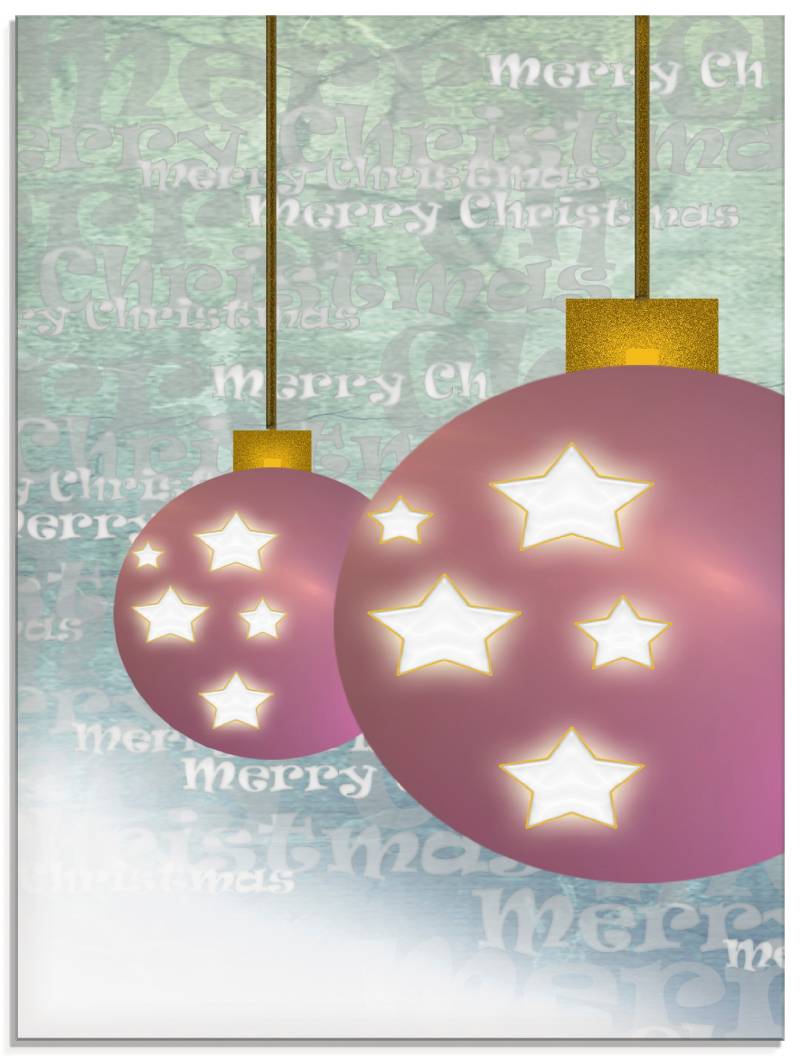 Artland Glasbild »Weihnachtskugel«, Weihnachten, (1 St.) von Artland