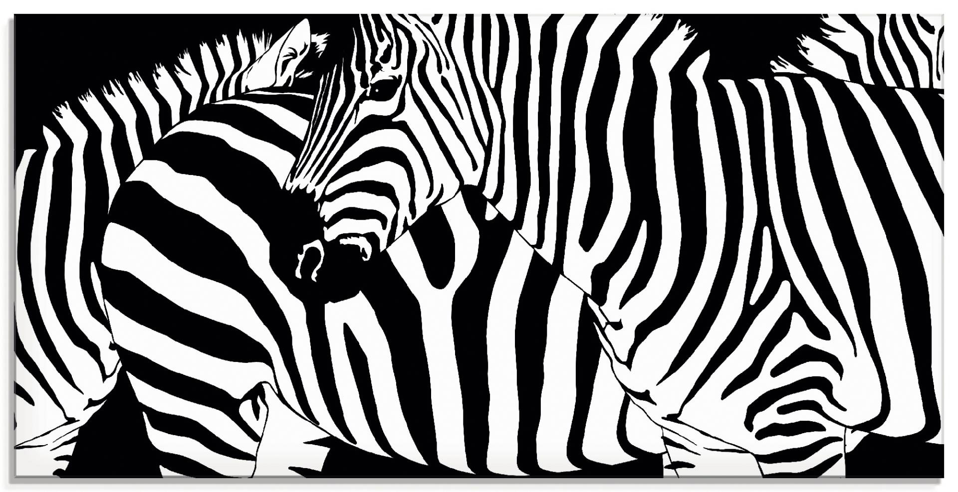 Artland Glasbild »Zebrastreifen«, Wildtiere, (1 St.) von Artland
