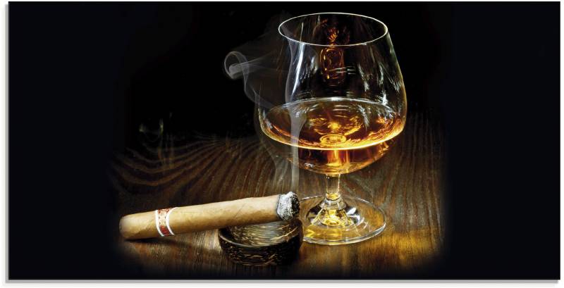 Artland Glasbild »Zigarre und Cognac«, Zigarren, (1 St.), in verschiedenen Grössen von Artland