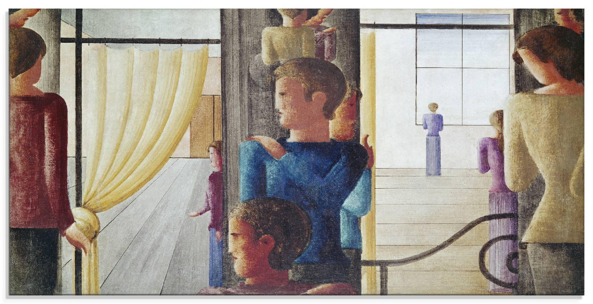 Artland Glasbild »Zwölfergruppe mit Interieur. 1930«, Gruppen & Familien, (1 St.) von Artland