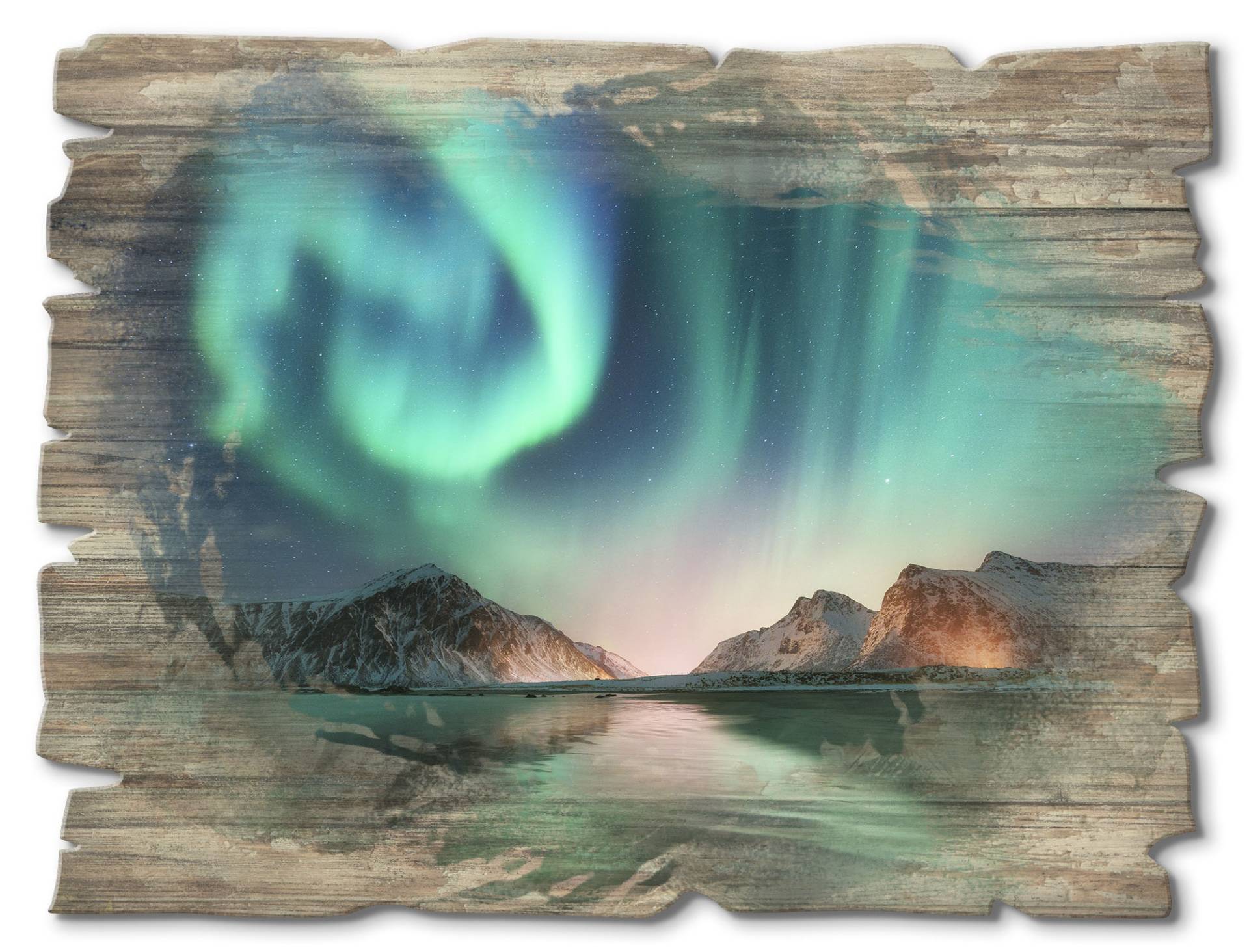 Artland Holzbild »Auroraborialis - Nördliches Polarlicht«, Europa, (1 St.) Artland Holzbild »Auroraborialis - Nördliches Polarlicht«, Europa, (1 St.) von Artland
