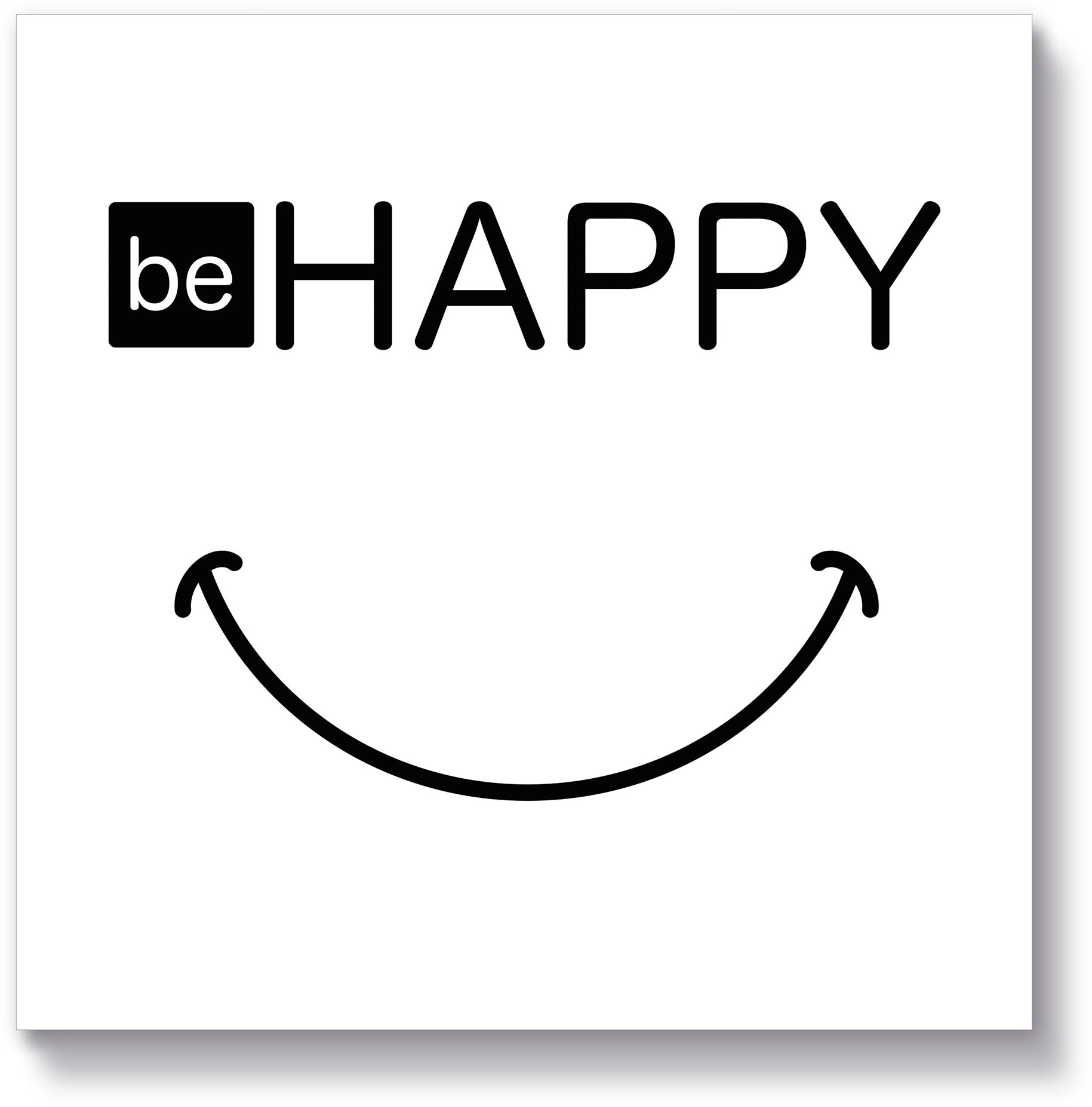 Artland Holzbild »Be happy - Sei glücklich«, Sprüche & Texte, (1 St.) von Artland