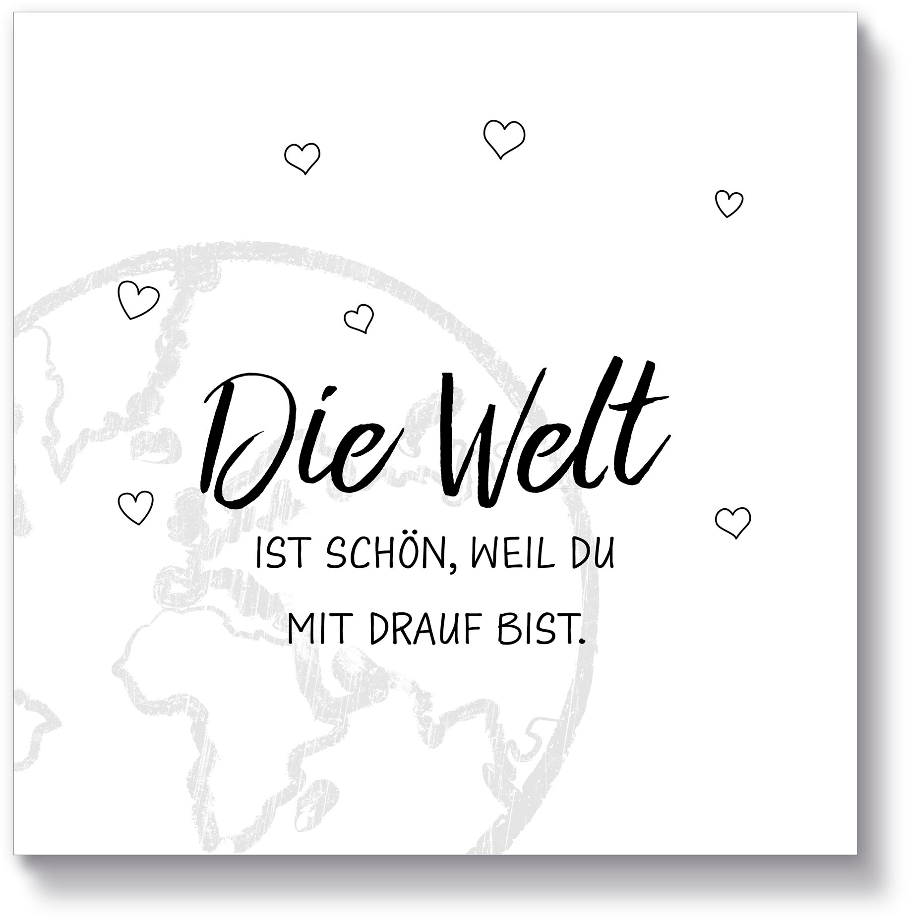 Artland Holzbild »Die Welt«, Sprüche & Texte, (1 St.) von Artland