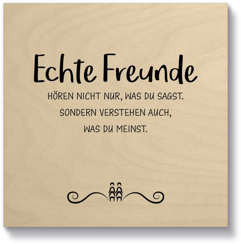 Artland Holzbild »Echte Freunde«, Sprüche & Texte, (1 St.) von Artland