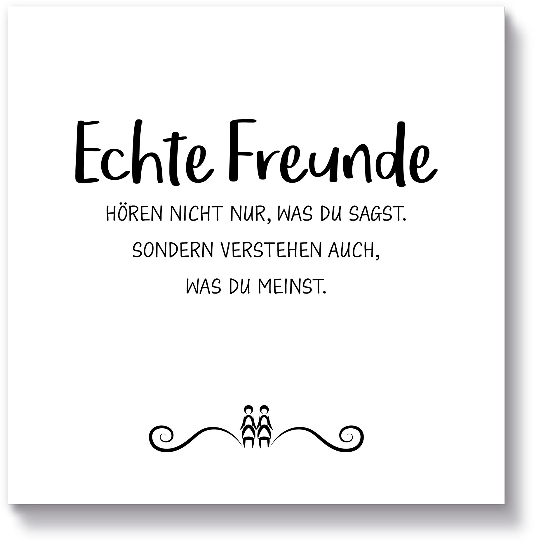Artland Holzbild »Echte Freunde«, Sprüche & Texte, (1 St.) von Artland