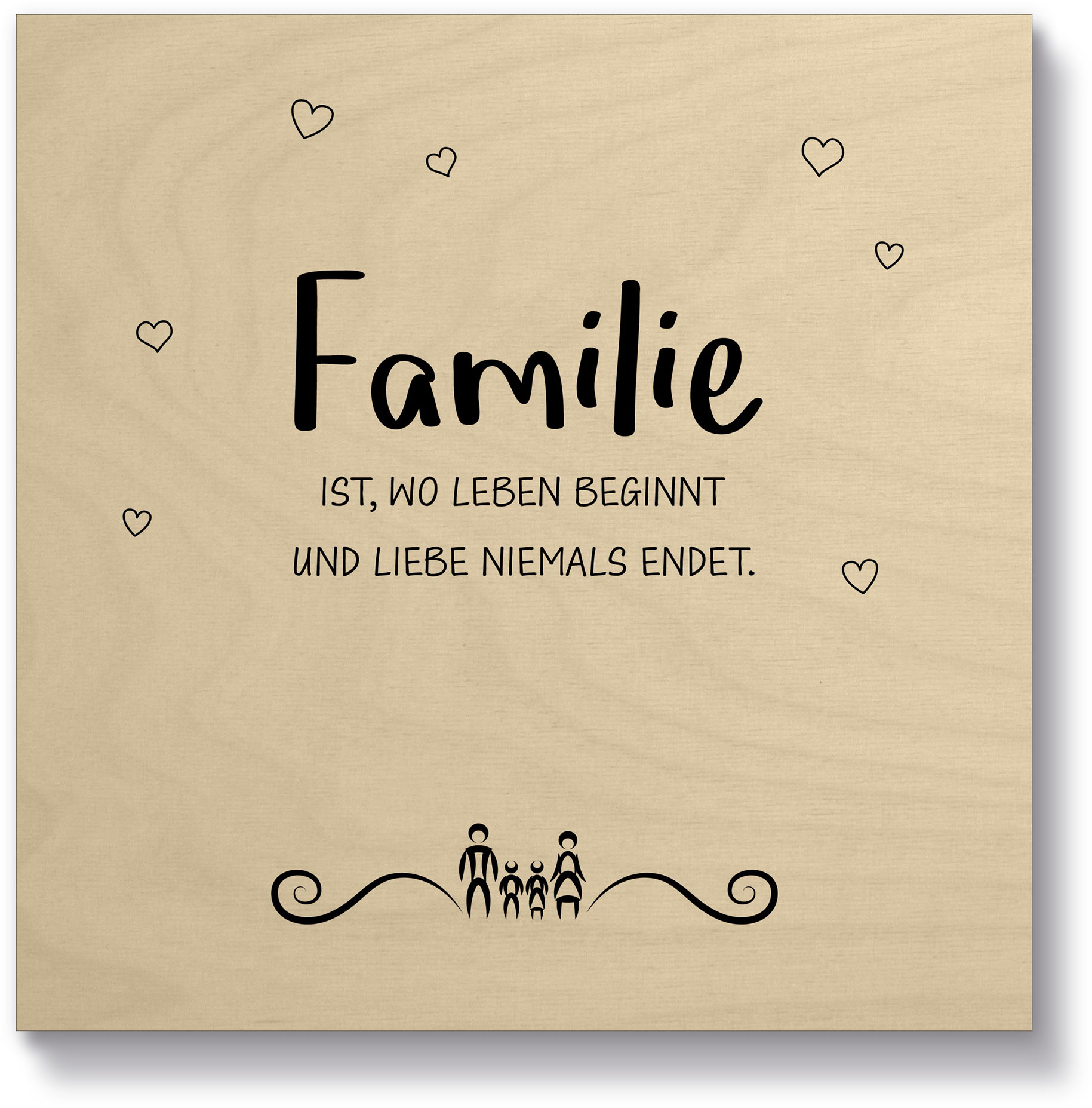 Artland Holzbild »Familie II«, Sprüche & Texte, (1 St.) von Artland