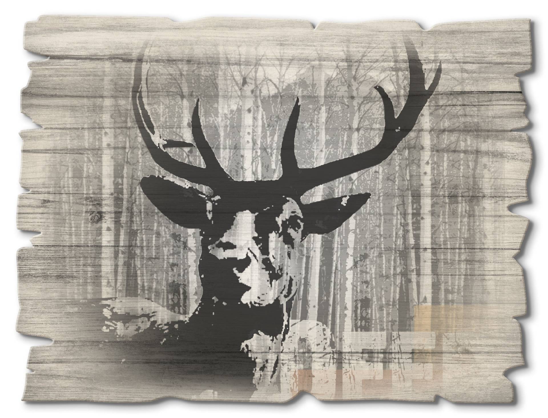 Artland Holzbild »Hirsch Collage«, Wildtiere, (1 St.) Artland Holzbild »Hirsch Collage«, Wildtiere, (1 St.) von Artland