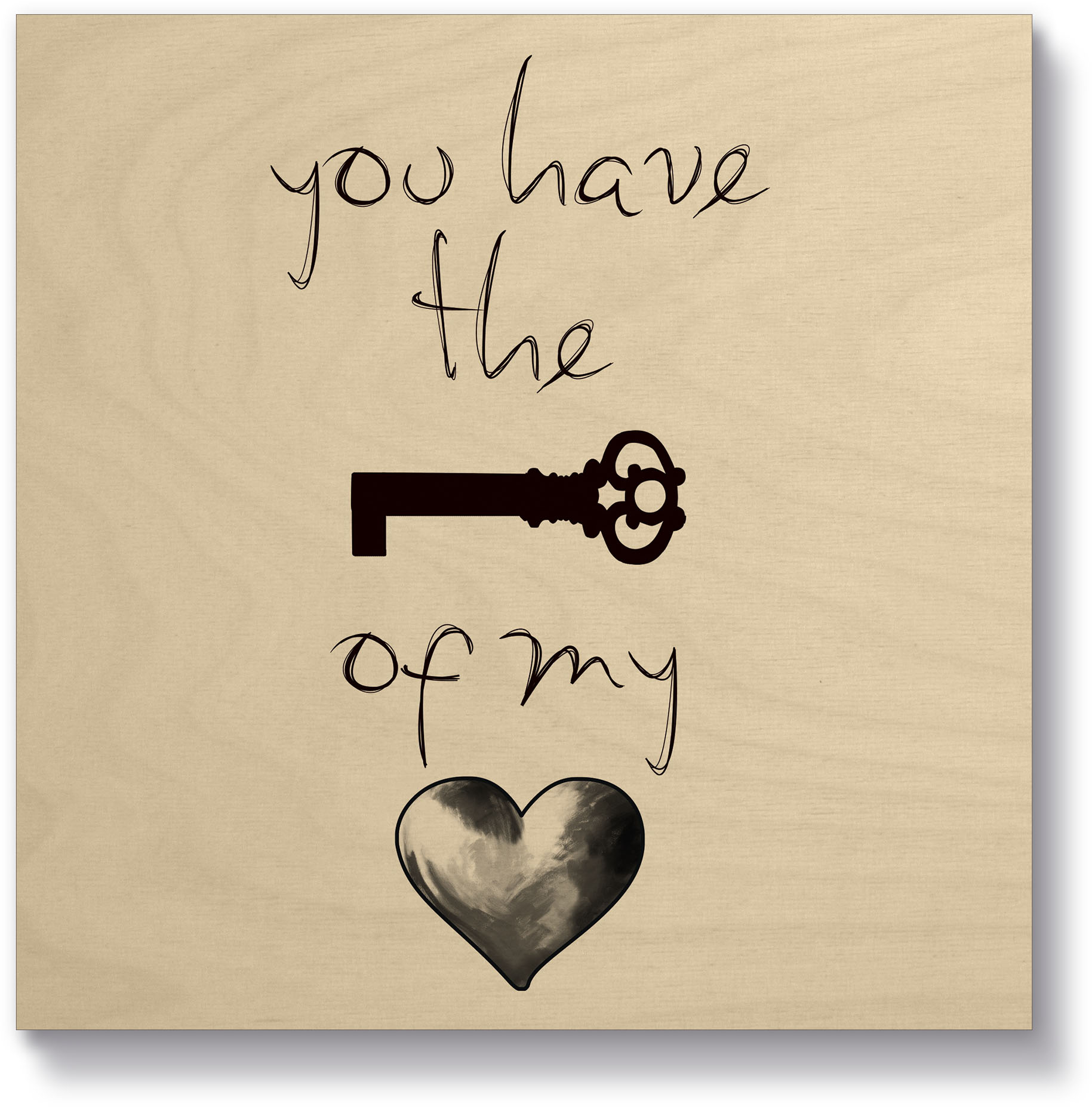 Artland Holzbild »Schlüssel für mein Herz«, (1 St.) von Artland