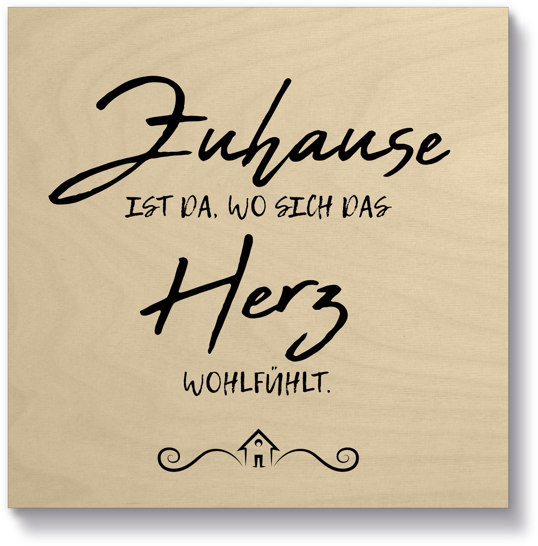 Artland Holzbild »Zuhause III«, Sprüche & Texte, (1 St.) von Artland