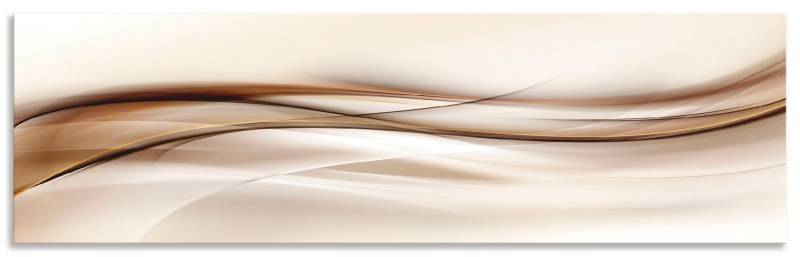 Artland Küchenrückwand »Braune abstrakte Welle«, (1 tlg.), Alu Spritzschutz mit Klebeband, einfache Montage von Artland
