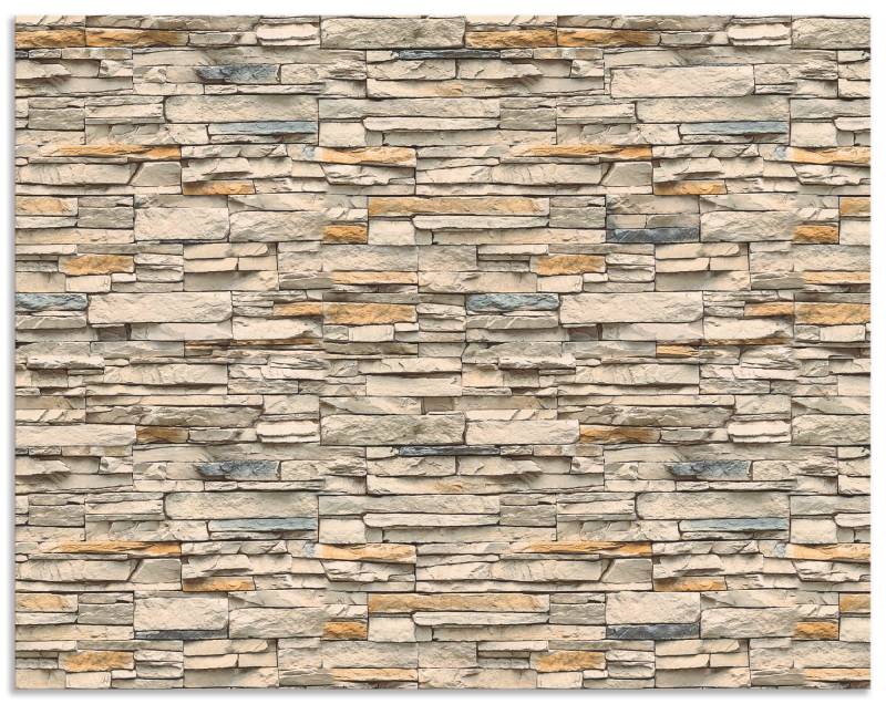 Artland Küchenrückwand »Braune alte Ziegelmauer«, (1 tlg.), Alu Spritzschutz mit Klebeband, einfache Montage von Artland