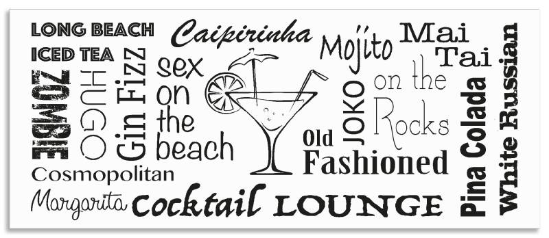 Artland Küchenrückwand »Cocktail Lounge«, (1 tlg.), Alu Spritzschutz mit Klebeband, einfache Montage von Artland