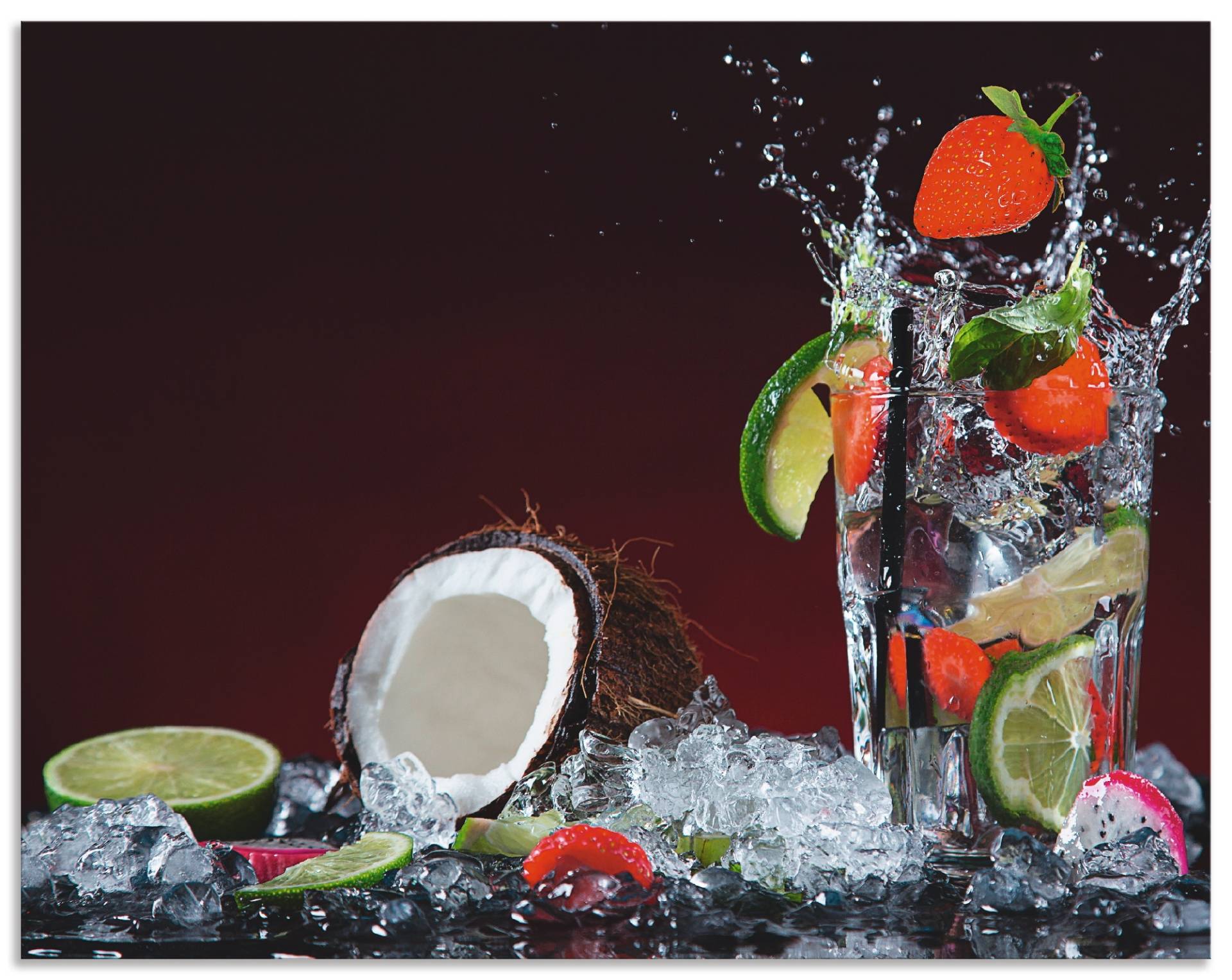 Artland Küchenrückwand »Frischer Fruchtcocktail«, (1 tlg.), Alu Spritzschutz mit Klebeband, einfache Montage von Artland