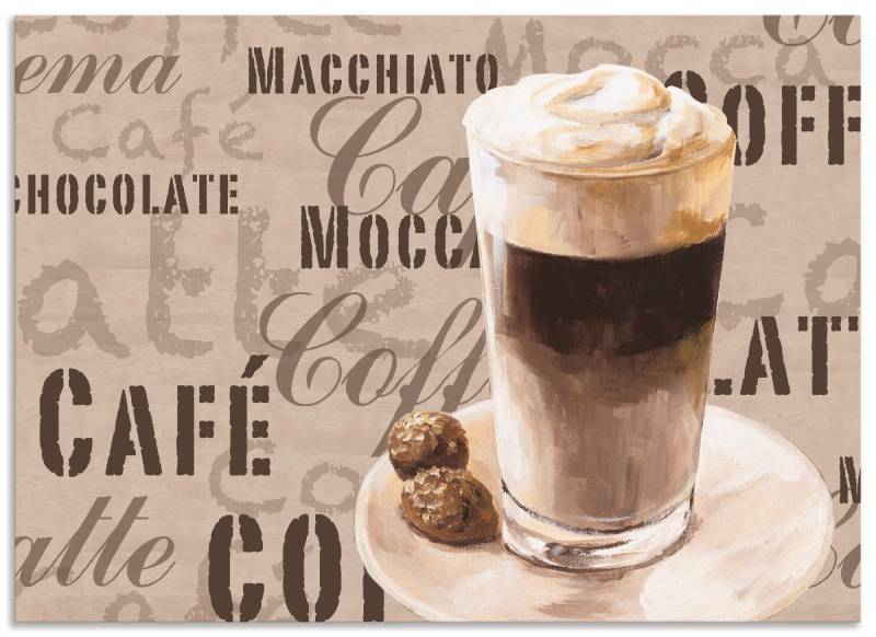 Artland Küchenrückwand »Kaffee - Latte Macchiato«, (1 tlg.), Alu Spritzschutz mit Klebeband, einfache Montage von Artland