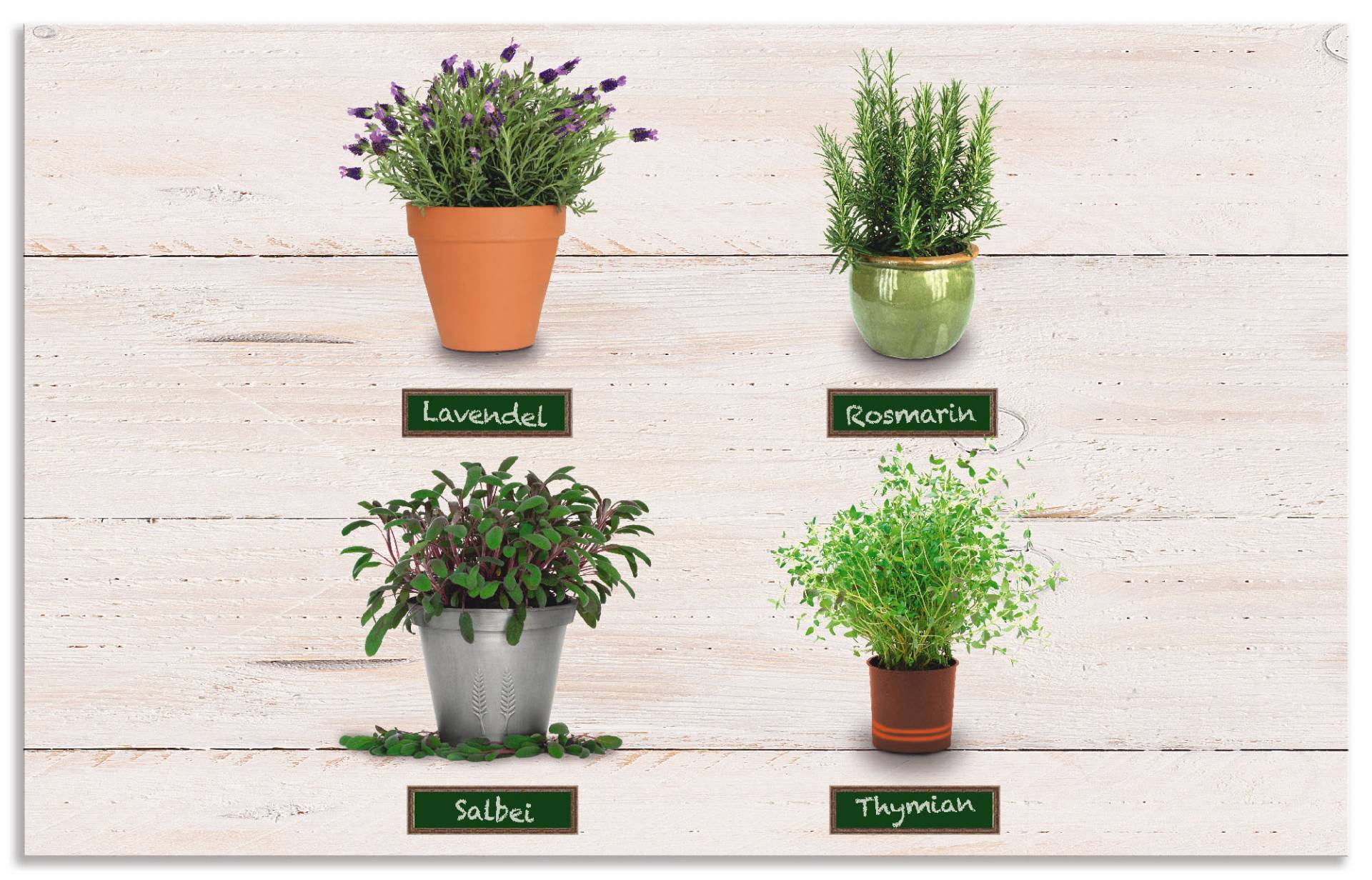 Artland Küchenrückwand »Lavendel Salbei Thymian Rosmarin Kräuter«, (1 tlg.), Alu Spritzschutz mit Klebeband, einfache Montage Artland Küchenrückwand »Lavendel Salbei Thymian Rosmarin Kräuter«, (1 tlg.), Alu Spritzschutz mit Klebeband, einfache Montage von Artland