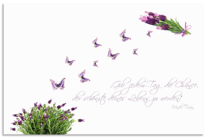 Artland Küchenrückwand »Lila Schmetterlinge an Lavendel«, (1 tlg.) von Artland