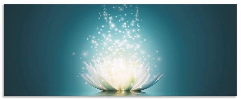 Artland Küchenrückwand »Magie der Lotus-Blume«, (1 tlg.), Alu Spritzschutz mit Klebeband, einfache Montage von Artland