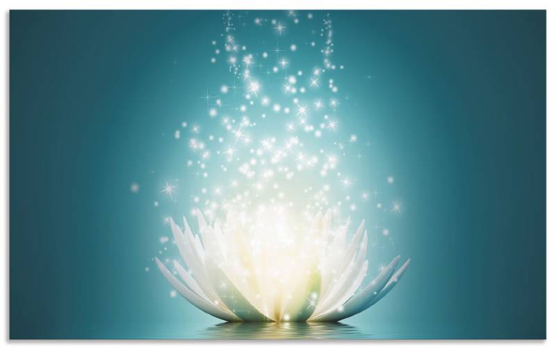 Artland Küchenrückwand »Magie der Lotus-Blume«, (1 tlg.), Alu Spritzschutz mit Klebeband, einfache Montage von Artland