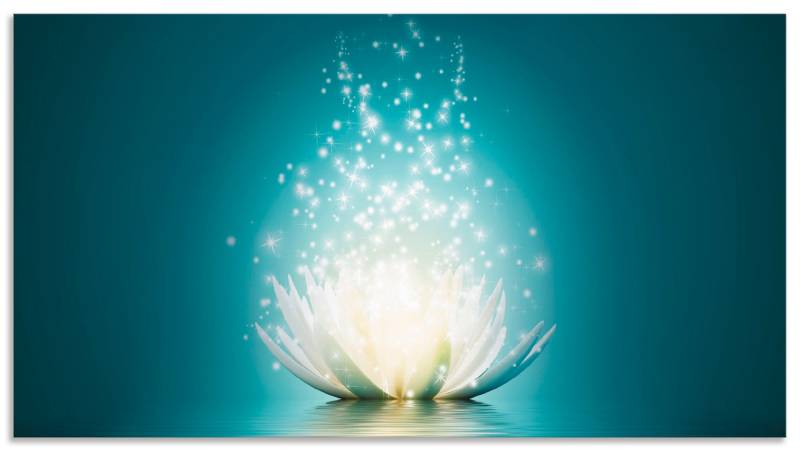 Artland Küchenrückwand »Magie der Lotus-Blume«, (1 tlg.), Alu Spritzschutz mit Klebeband, einfache Montage von Artland
