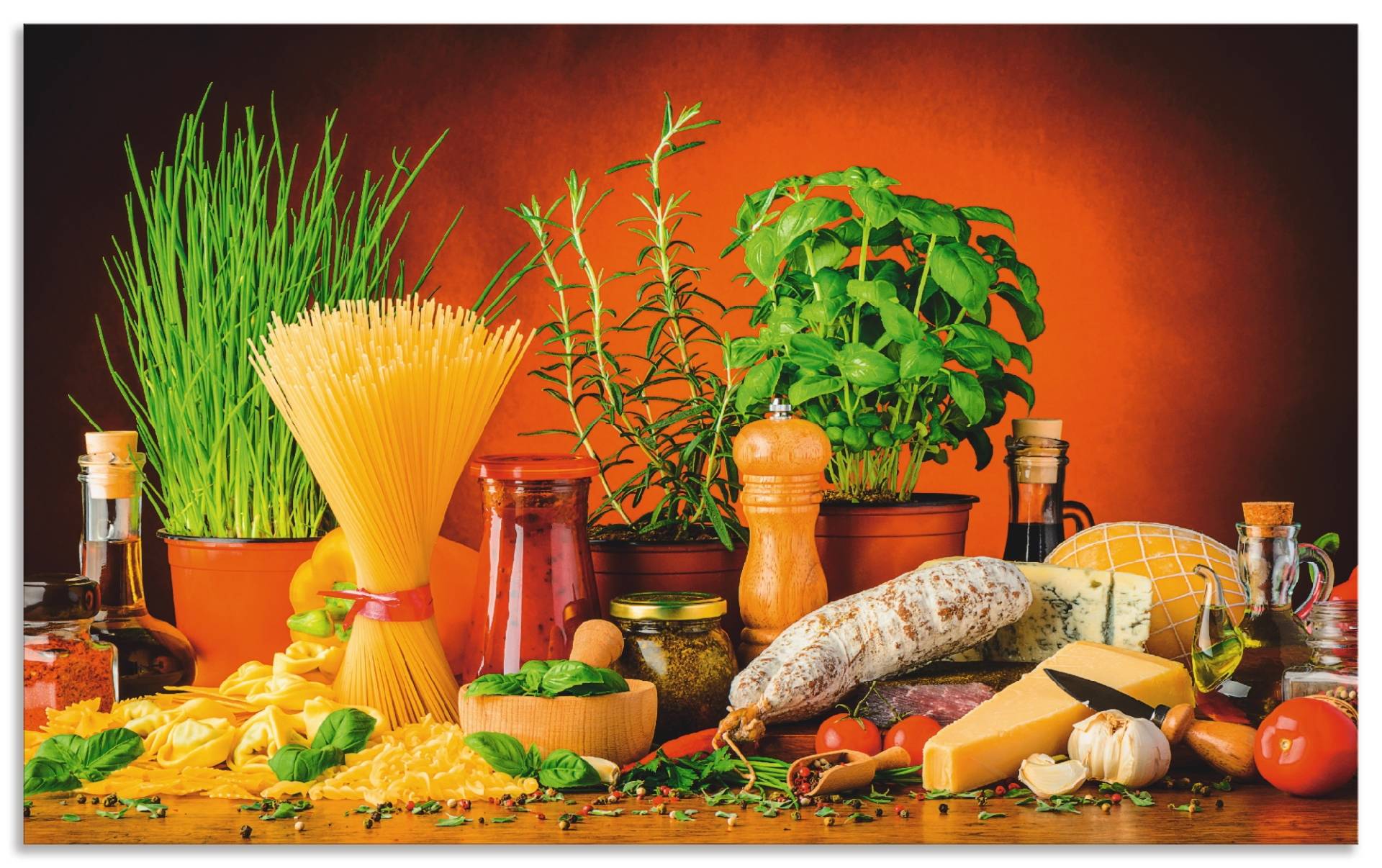 Artland Küchenrückwand »Mediterranes und italienisches Essen«, (1 tlg.), Alu Spritzschutz mit Klebeband, einfache Montage Artland Küchenrückwand »Mediterranes und italienisches Essen«, (1 tlg.), Alu Spritzschutz mit Klebeband, einfache Montage von Artland