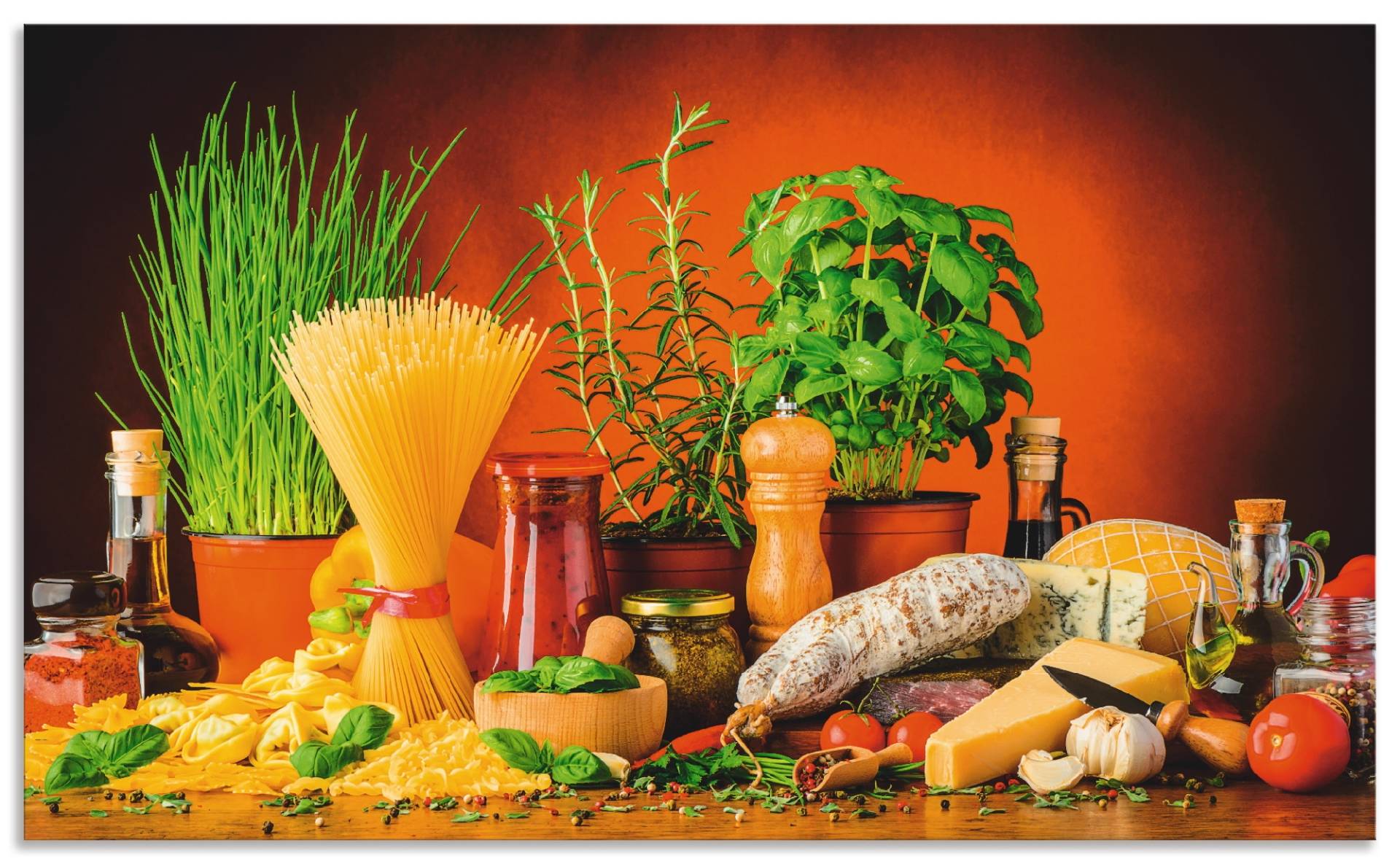 Artland Küchenrückwand »Mediterranes und italienisches Essen«, (1 tlg.) von Artland
